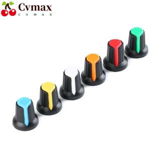 Cvmax ฝาครอบลูกบิดโพเทนชิโอมิเตอร์ ด้ามจับพลาสติก 6 มม. 15X17 มม. WH148 AG2 สุ่มสี 10 ชิ้น