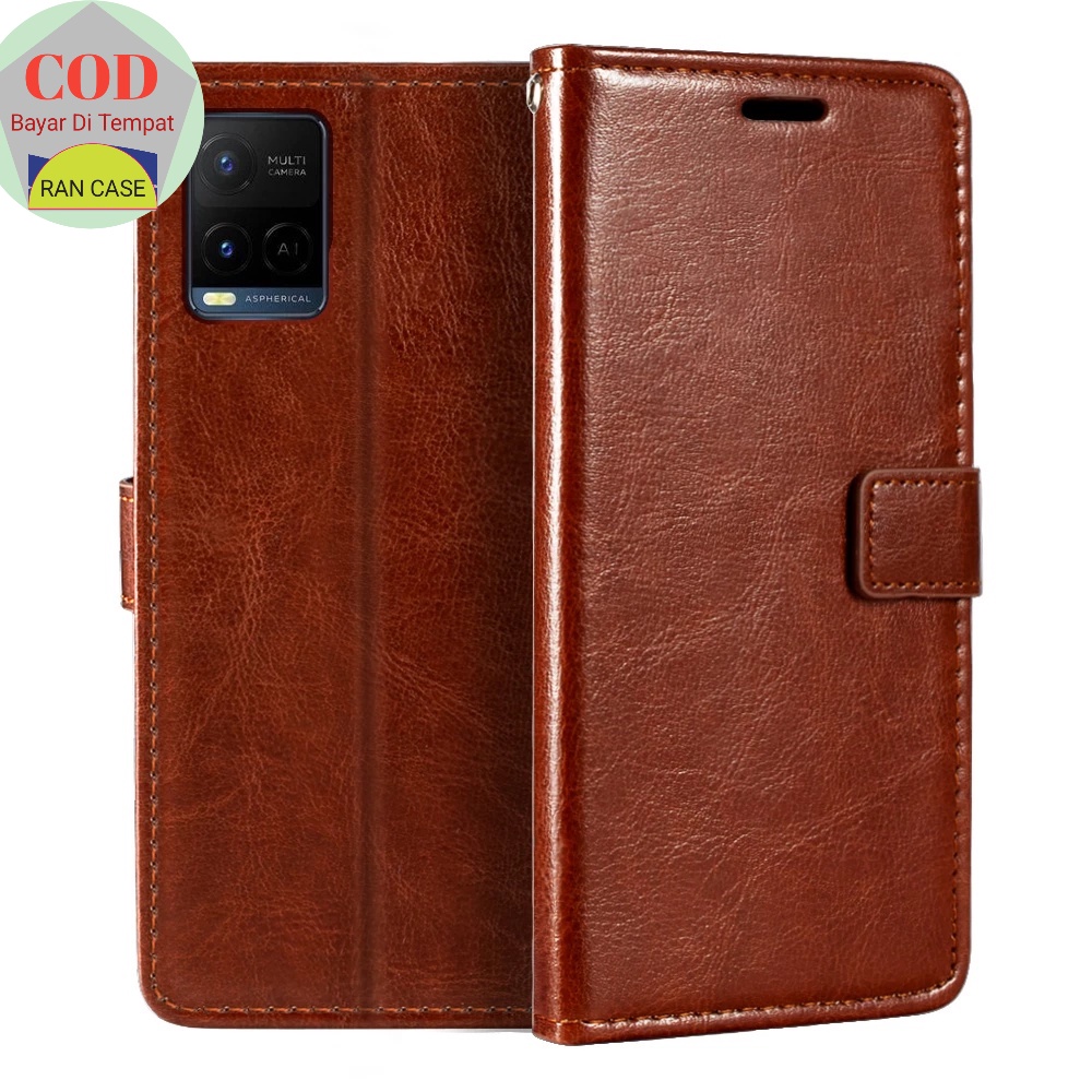 CASE VIVO Y21 Y21A Y21s Y21t V2111 V2149 V2131 เคสหนัง HP COVER กระเป๋าสตางค์หนัง FLIP CASE HEADPHON