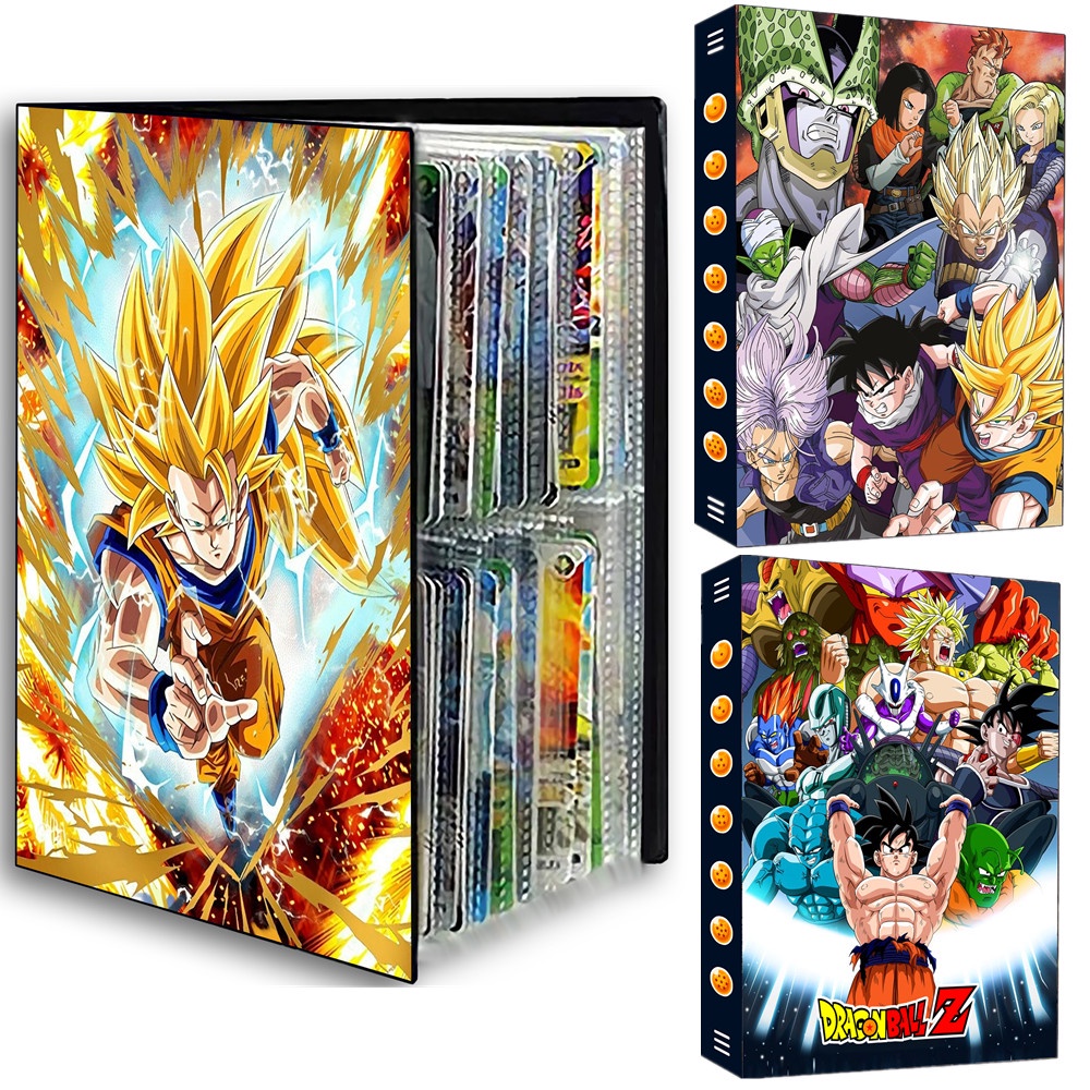 8 Models 240Pcs Anime Collections Demon Slayer Dragon Ball Z Card Book Son Goku Vegeta IV Game Card 