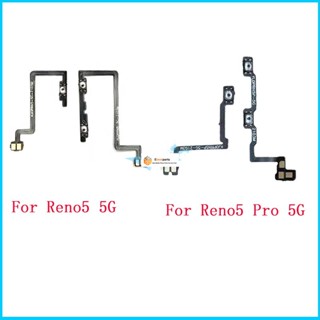 Guoyin- อะไหล่ปุ่มปรับระดับเสียงด้านข้าง สายเคเบิลอ่อน สําหรับ OPPO Reno 5 Reno5 F Lite Pro Plus Pro+ 5G 4G