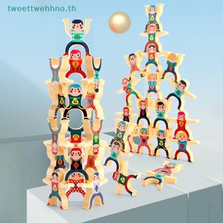 Tweettwehhno เกมปริศนา Jenga Blocks Balancing Games ของเล่นเสริมการเรียนรู้ สําหรับเด็ก