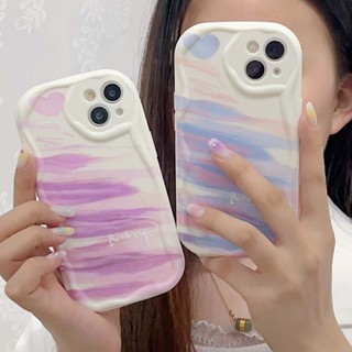 เคสโทรศัพท์มือถือนิ่ม กันตก ลายภาพวาดสีน้ํามัน รูปหัวใจ สีชมพู สีฟ้า สําหรับ Xiaomi 13 12 12X 12S Mi 11 Lite 5G NE POCO X5 X3 Pro NFC M3 M2 Pro