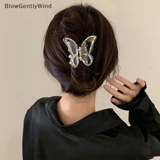 Blowgentlywind กิ๊บติดผม อะคริลิคใส รูปผีเสื้อ ปู ไข่มุก เครื่องประดับ สําหรับผู้หญิง