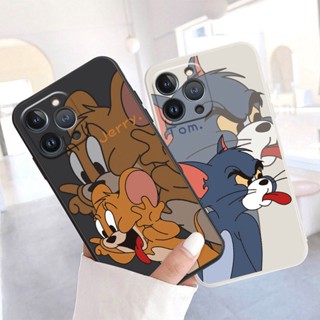 เคสโทรศัพท์มือถือ TPU แบบนิ่ม ลายการ์ตูนหนู และแมว Tom and Jerry สําหรับ Samsung Galaxy J4 Plus J6 Plus J7 Prime S20 FE S21 FE S21 Ultra S22 Ultra S23