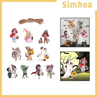 [SIMHOA] แบนเนอร์กระดาษ ลายฮาโลวีน สําหรับตกแต่งผนังบ้านผีสิง