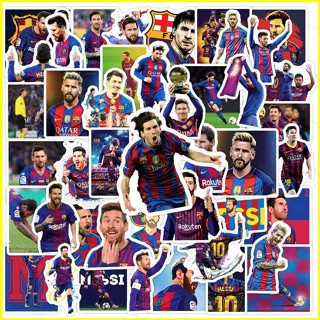 Yyds สติกเกอร์ ลายฟุตบอล Messi FC Barcelona สําหรับตกแต่งรถยนต์ 50 ชิ้น ต่อชุด