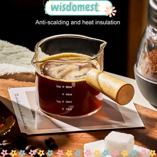 Wisdomest แก้วช็อตเอสเปรสโซ่ แบบไม้ อุปกรณ์เสริม สําหรับชงกาแฟ