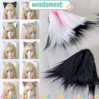 WISDOMEST ผ้าโพกศีรษะ แต่งหูแมวน่ารัก เครื่องประดับ สําหรับคอสเพลย์