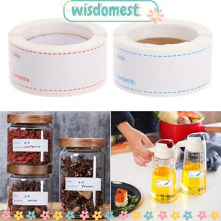 Wisdomest สติกเกอร์ฉลาก ถอดออกได้ สําหรับติดขวดโหลอาหาร ในตู้เย็น