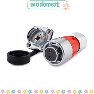 Wisdomest อุปกรณ์เชื่อมต่อพาวเวอร์ซัพพลาย โลหะผสมสังกะสี กันน้ํา PBT DH-20 IP67