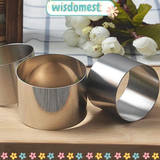 Wisdomest แหวนมูส ทรงกลม ขนาดเล็ก DIY สําหรับตกแต่งเบเกอรี่