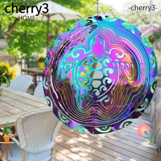 Cherry3 โมบายกระดิ่งลม โลหะสเตนเลส หมุนได้ ทนทาน หลากสี สําหรับระเบียง หน้าต่าง ในร่ม