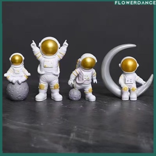 Nordic สุทธิสีแดง Creative Spaceman นักบินอวกาศเดสก์ท็อปตกแต่งตกแต่งเด็กของขวัญวันเกิดเครื่องใช้ในบ้านดอกไม้