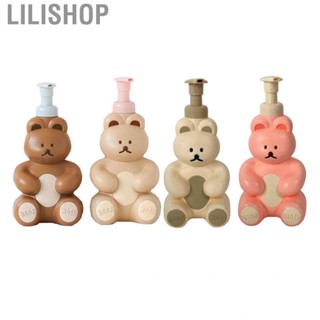 Lilishop Foaming Soap Dispenser  Bear Shape Pump Bottle Strong Head Portable Reusable Space Saving Large  for Shower Gel