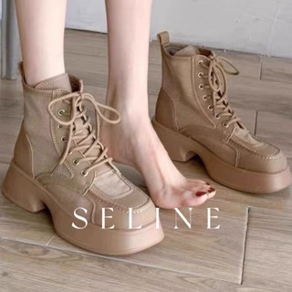 SELINE  แฟชั่นรองเท้า บูท รองเท้าบูทยาว ไซส์ใหญ่ รองเท้า boots Comfortable Beautiful Trendy ทันสมัย B92F085 37Z230910