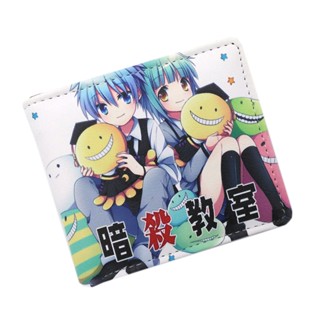 กระเป๋าสตางค์ กระเป๋าใส่บัตร ลายการ์ตูนอนิเมะ Assassination Classroom Korosensei Shiota Nagisa สําหรับผู้หญิง และผู้ชาย