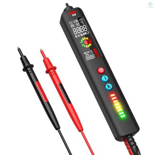 BSIDE X2 Smart Digital Multimeter Infrared Temperature Measuring LCD Screen AC DC Voltage Detector Pen LED Flashlight Accurate and Sensitive Multifunction Voltage Meter Continuity Resistance Frequency Testing with Alarm Buzzer