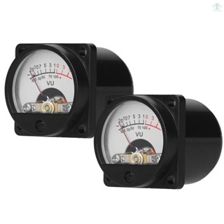 VU Meter 2 Pcs Panel VU Meters Warm Back Light Analog DB Sound Level Indicator Recording &amp; Audio Level Amp with Driver Board