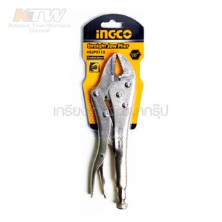 INGCO คีมล็อคปากตรง 10 นิ้ว (250มม.) รุ่น HSJP0110 Straight Jaw Locking Plier คุณภาพดีToolsSupplies