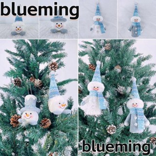 Blueming2 โคมไฟ LED รูปตุ๊กตาสโนว์แมน คริสต์มาส สีฟ้า สีขาว สําหรับตกแต่งบ้าน เทศกาลคริสต์มาส