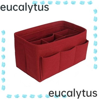 Eucalytus1 กระเป๋าเครื่องสําอาง กระเป๋าถือ ผ้าสักหลาด ทนทาน แฟชั่นสําหรับผู้หญิง