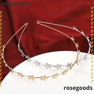 ที่คาดผม ประดับคริสตัล รูปดาว สไตล์ฝรั่งเศส แฟชั่นสําหรับสุภาพสตรี ROSEGOODS1