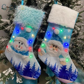 ⭐NEW ⭐New Practical Stocking LED With Light Xmas Decoration Candy Bag Hanging Stocking