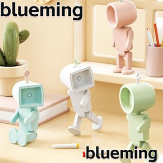 Blueming2 โคมไฟตั้งโต๊ะ LED พลาสติก ลายการ์ตูนหุ่นยนต์น่ารัก ขนาดเล็ก แบบพกพา ปรับได้ ของขวัญสําหรับเด็ก