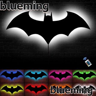 Blueming2 โคมไฟนีออน LED รูปค้างคาว ปรับได้ พร้อมรีโมตคอนโทรล สําหรับแขวนตกแต่งผนังห้องเด็ก