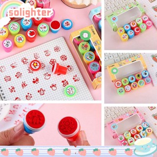 SOLIGHTER แสตมป์ของเล่น หลากสีสัน สําหรับสอนสมุดภาพ DIY