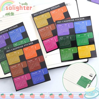 Solighter สติกเกอร์ปฏิทิน 2023 DIY 5 แผ่น