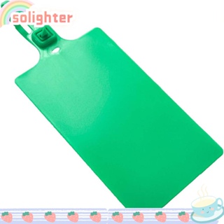 Solighter ป้ายแท็กชื่อ พลาสติก สีเขียว สําหรับกระเป๋าเดินทาง สํานักงาน 100 ชิ้น