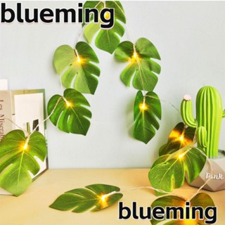 Blueming2 สายไฟ LED รูปใบปาล์มปลอม สไตล์ฮาวาย สําหรับแขวนตกแต่งผนังบ้าน