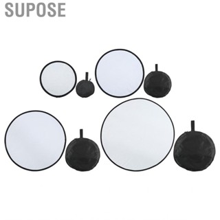 Supose Silver White 2 In1 Reflector Portable Round Photography Light NEW