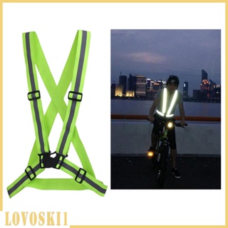 [Lovoski1] เสื้อกั๊กสะท้อนแสง เพื่อความปลอดภัย สําหรับวิ่งจ๊อกกิ้ง ขี่จักรยานกลางคืน