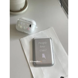 เกาหลี ins Niche น่ารักขี้เล่นน่ารักสัตว์เลี้ยงสีแมว 16pro Magnetic Wireless Charger เหมาะสําหรับ iphone13pro/14promax Apple 15/12/11 เคสโทรศัพท์ 16 เคสป้องกัน 17promax/AIR