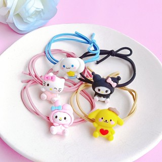 ☀ Kuromi Melody Cinnamoroll - สร้อยข้อมือ ยางรัดผม ลายการ์ตูน Sanrio ☀ ยางรัดผม แบบยืดหยุ่น น่ารัก แฟชั่น 1 ชิ้น