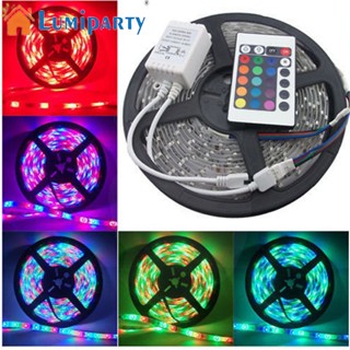 Lumiparty แถบไฟ LED SMD 12v Rgb 2835 5 ม. สว่างมาก กันน้ํา หลากสี มีกาวในตัว
