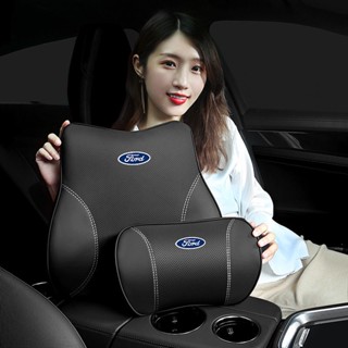 หมอนรองคอ พนักพิงศีรษะ เมมโมรี่โฟม หนังแท้ สําหรับรถยนต์ Ford