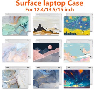 Hd เคสหินอ่อน สําหรับ Microsoft surface Laptop Go 13.5 12.4 นิ้ว 15 ฝาครอบโลหะ ป้องกัน ฟรี ป้องกัน พิมพ์ลาย สวยงาม