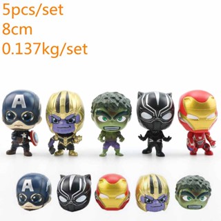 5pcs Twisty Egg Marvel Heroes 8 cm Avenger Doll Set Toy Mini Action Figures