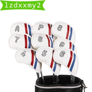 [Lzdxxmy2] ผ้าคลุมหัวไม้กอล์ฟ หนัง PU 4 5 6 7 8 9 A P S 9 ชิ้น