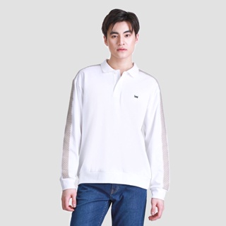 LEE เสื้อคลุมสวมหัวผู้ชาย คอลเลคชั่น Iconic Logo ทรง COMFORT รุ่น LE F123MPULN10 สีขาว