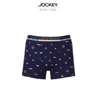 JOCKEY UNDERWEAR กางเกงในชาย PRINTING รุ่น KU 1873D TRUNKS สีน้ำเงิน กางเกงใน กกน ชุดชั้นในชาย