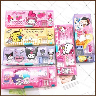 Ns2 Sanrio กระเป๋าดินสอ ลาย Hello Kitty mymelody Kuromi Spider Man Sofia Cinnamon อเนกประสงค์ สําหรับเด็กนักเรียน