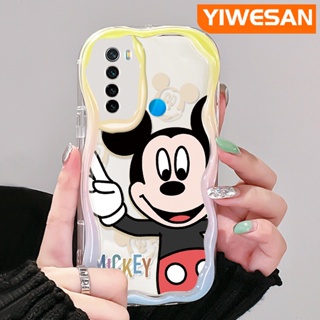 เคสโทรศัพท์มือถือ ซิลิโคนใส กันกระแทก ลายการ์ตูนมิกกี้เมาส์น่ารัก สีครีม สําหรับ Xiaomi Redmi Note 8 Note 8T Note 9