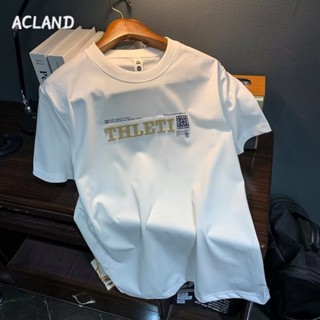 Acland เสื้อยืดผู้ชาย ผู้ชายเสื้อเชิ้ต เสื้อยืด ผ้านุ่ม ใส่สบาย ไม่หด ไม่ต้องรีด MTX2390KHF 37Z230912