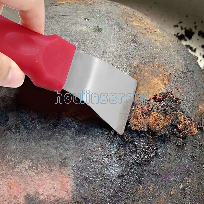 ที่ขูดทําความสะอาดหม้อ ก้นมีด คราบน้ํามัน คราบดํา เครื่องมือทําความสะอาดสิ่งสกปรก พลั่วสเตนเลส ทําความสะอาด ที่ขูดน้ําแข็ง - รูปที่ 2