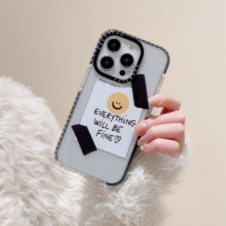 Casetify เคสซิลิโคนนิ่ม ลายหน้ายิ้ม สําหรับ iPhone 15 14 12 13 Pro 15Pro Max