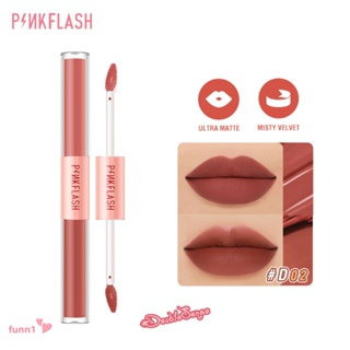 Pinkflash ลิปสติก ลิปกลอส เนื้อแมตต์ กํามะหยี่ ติดทนนาน 2 In 1